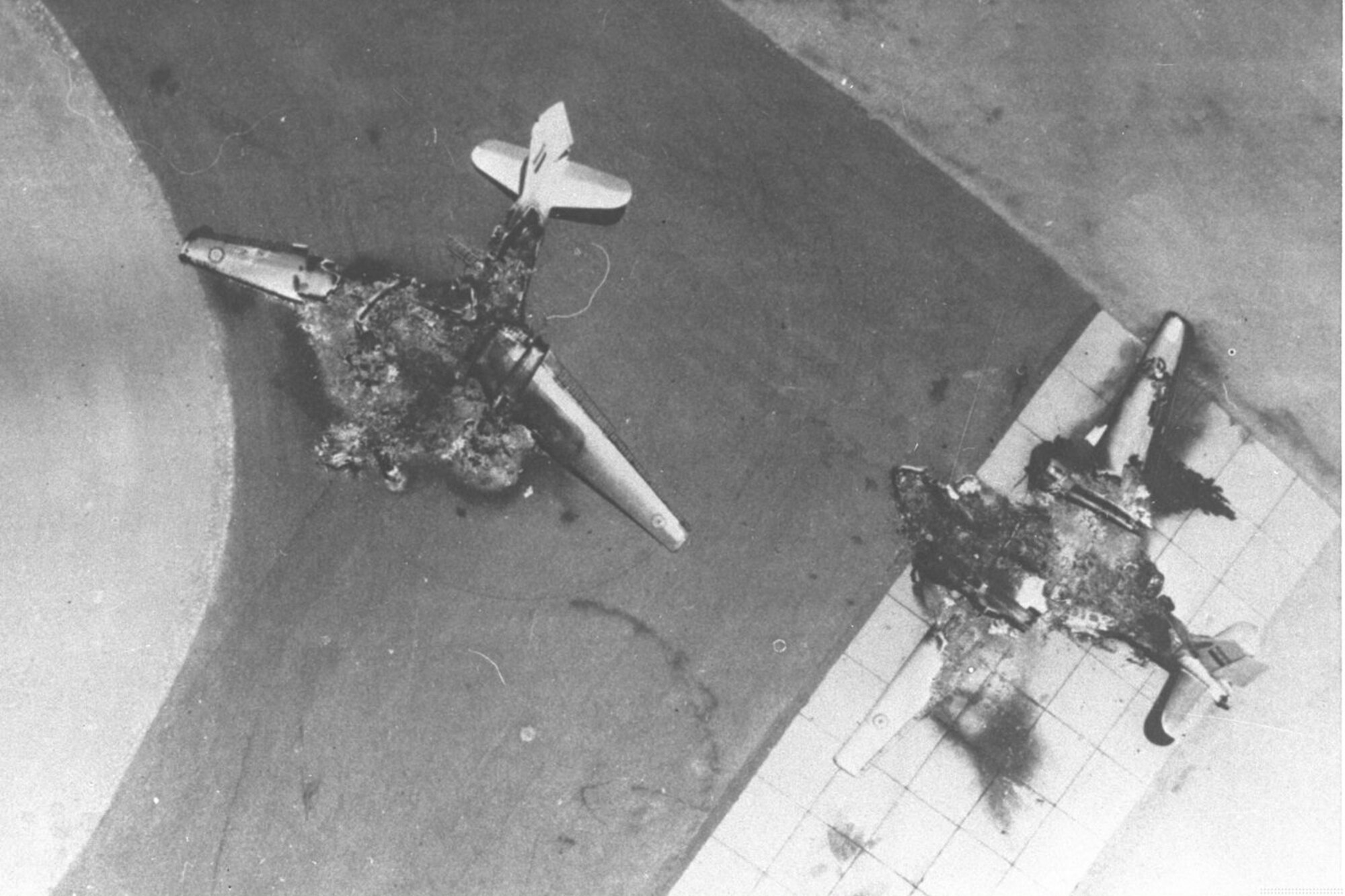 The Israeli Air Force destroyed enemy aircraft on the ground during the opening stages of the Six-Day War.