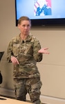 Major Gen. Laura Yeager shares some challenges she encountered in the military with Naval Surface Warfare Center Carderock Division employees