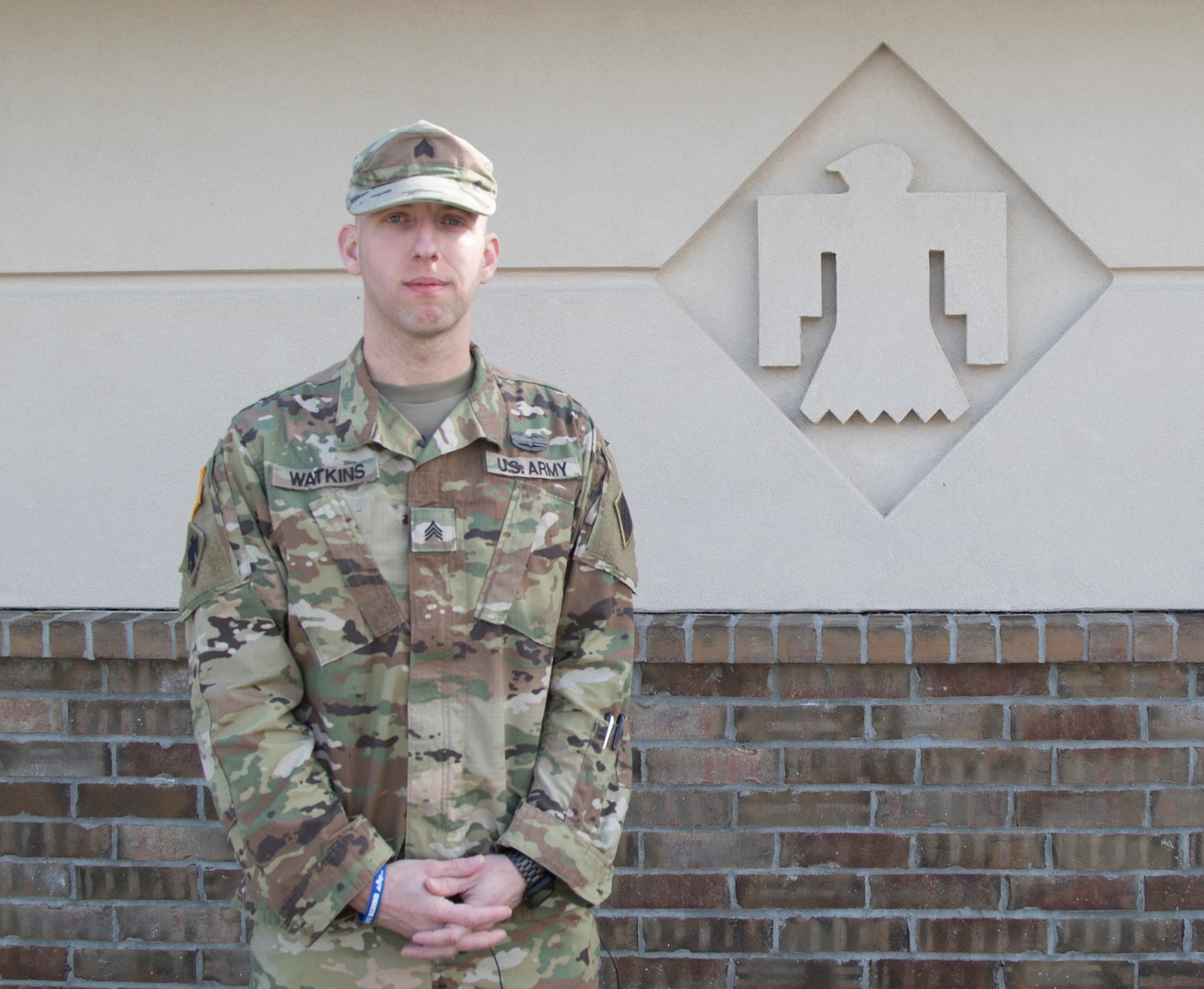 Sgt. Darren Watkins, a Soldier with the 2120th Engineer Battalion, 90th Troop Command, Oklahoma Army National Guard, rescued an elderly woman and her four dogs from a house fire while on duty as a sheriff's deputy Feb. 29, 2020.