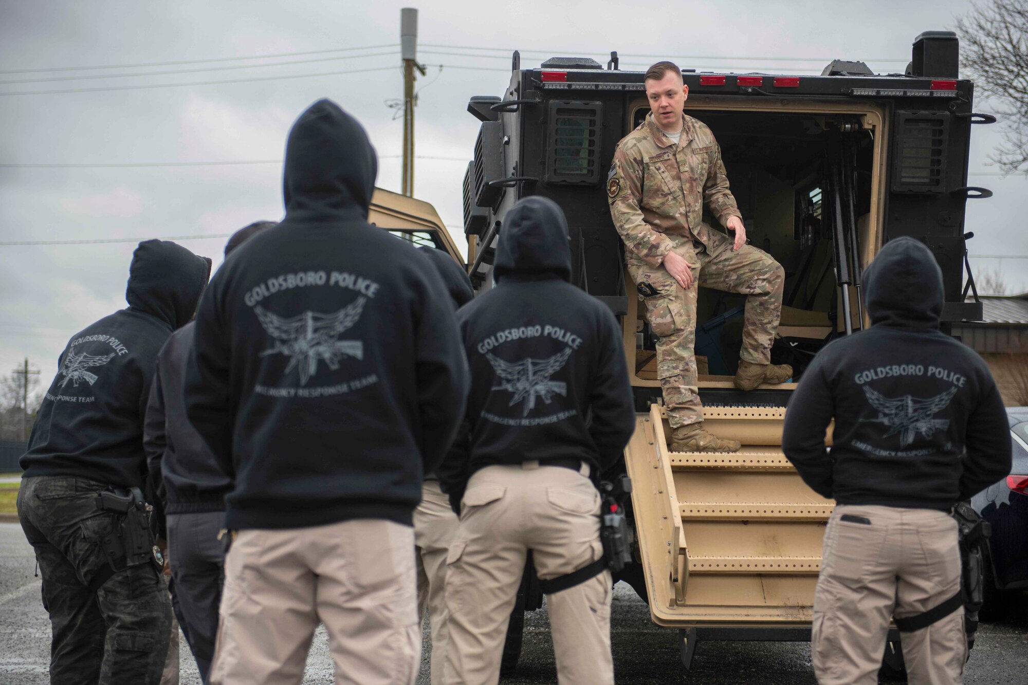 4th SFS Provides Goldsboro Police Department with MRAP Training, Build Relationship