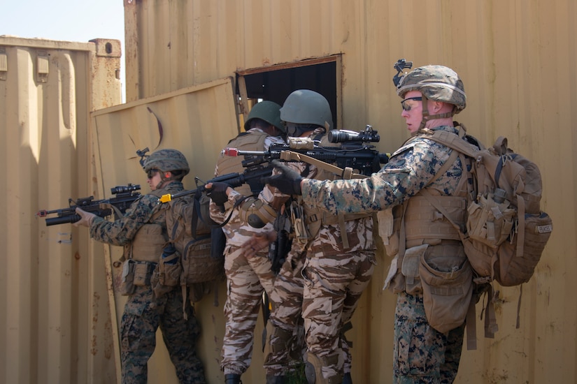 Marines, soldiers rehearse operations.