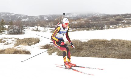 Soldier-athletes from 22 states compete in the 2020 Chief, National Guard Bureau Biathlon Championships, held at Soldier Hollow Nordic Resort in Midway, Utah, Feb. 28-March 5, 2020. The top 10 females and males will move on to form the All-Guard team and compete at the U.S. National Races in Yellowstone this spring and the Chilean Military Championships in Chile this summer.