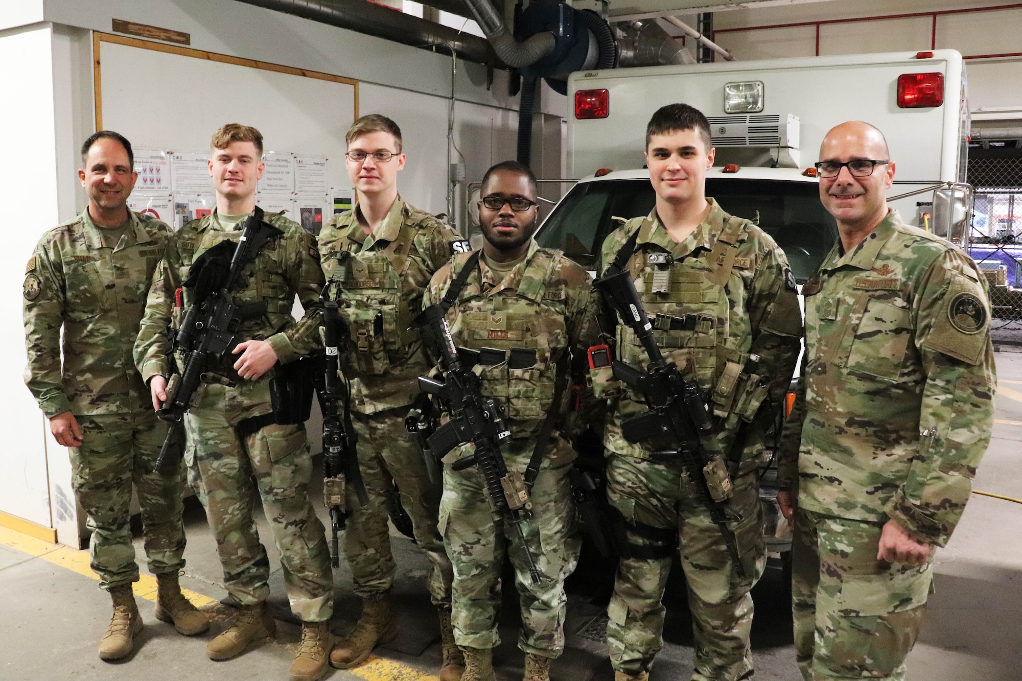 Group photo with security forces members