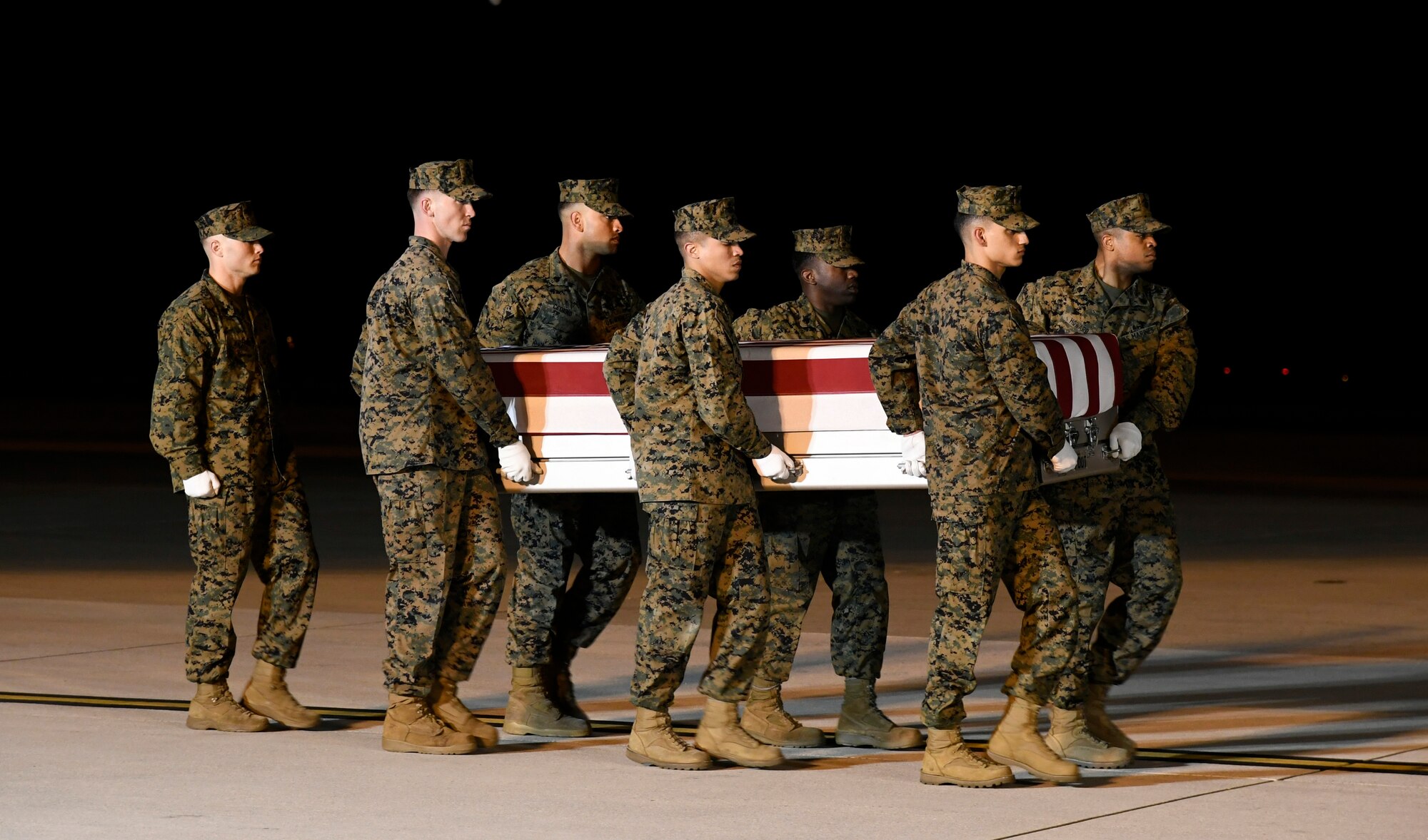 Dignified transfer of Gunnery Sgt. Diego D. Pongo, of Simi Valley, Calif., March 11, 2020