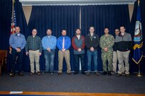 Shop 38 Mechanics Brandon Whitlow and Joseph Lindner were the recipients of the 2019 Fourth Quarter Cleanliness Warriors Awards Feb. 20, rewarding two individuals who achieved excellence and have become inspirations to those throughout Norfolk Naval Shipyard (NNSY). The mechanics performed work on a multi-tiered cleanliness barrier system onboard the USS George Washington (CVN 73) and performed their tasks flawlessly during execution.
