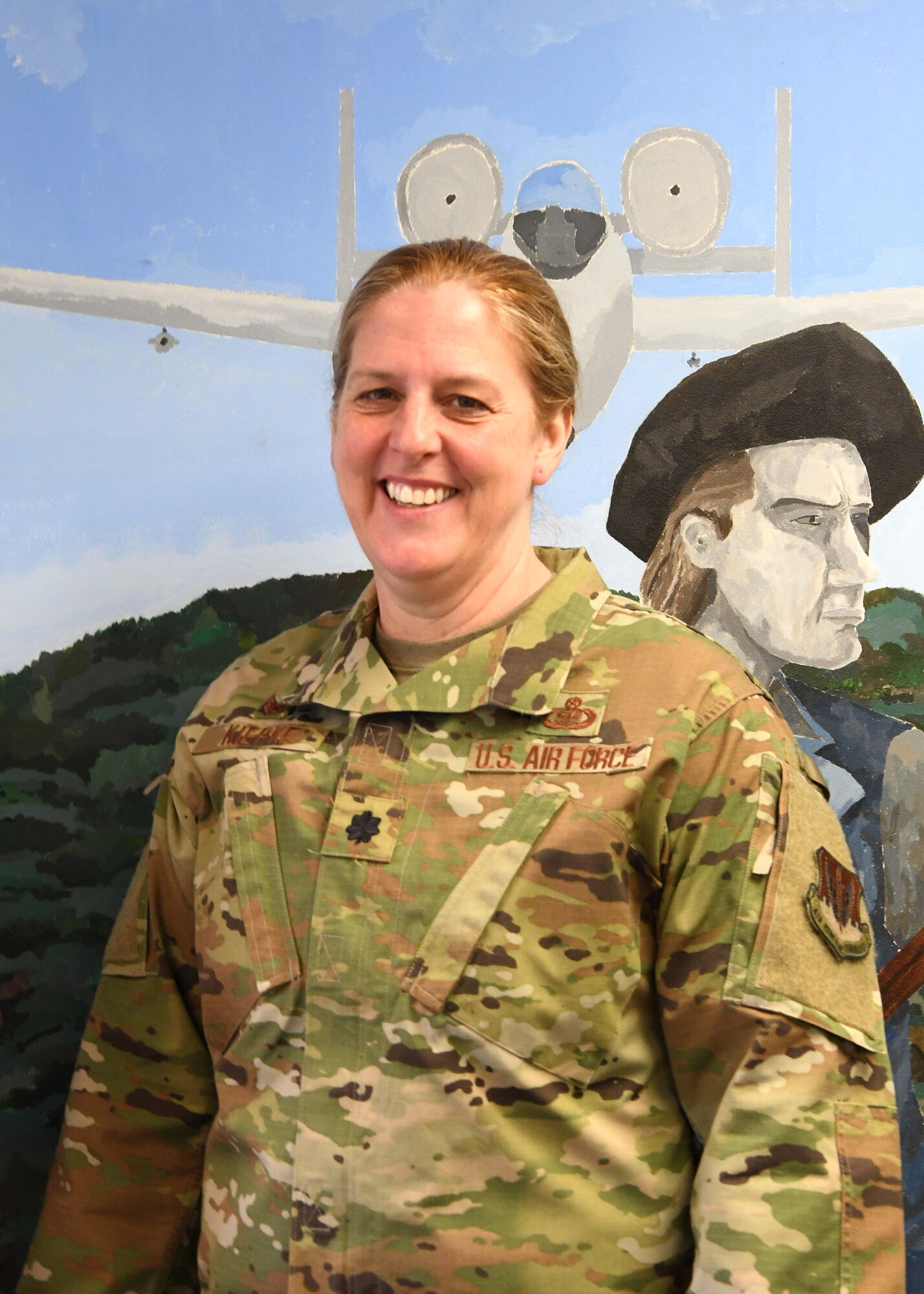 Lieutenant Colonel Wendy Kiepke works as the comptroller for the 104th Fighter Wing. Kiepke oversees finances for the base and advises commanders on how to budget appropriately. (U.S. Air National Guard photo by Airman Camille Lienau)