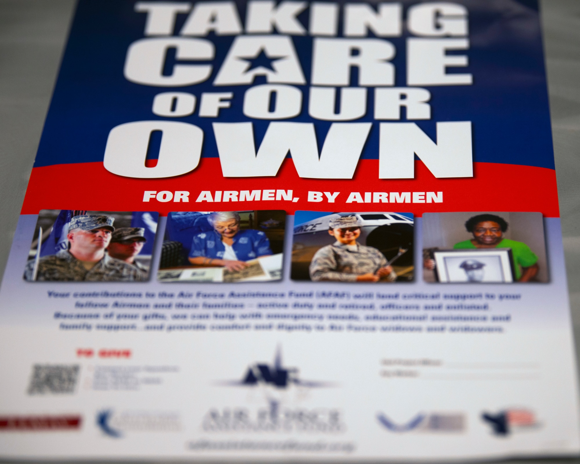 Photo of an Air Force Assistance Fund flyer