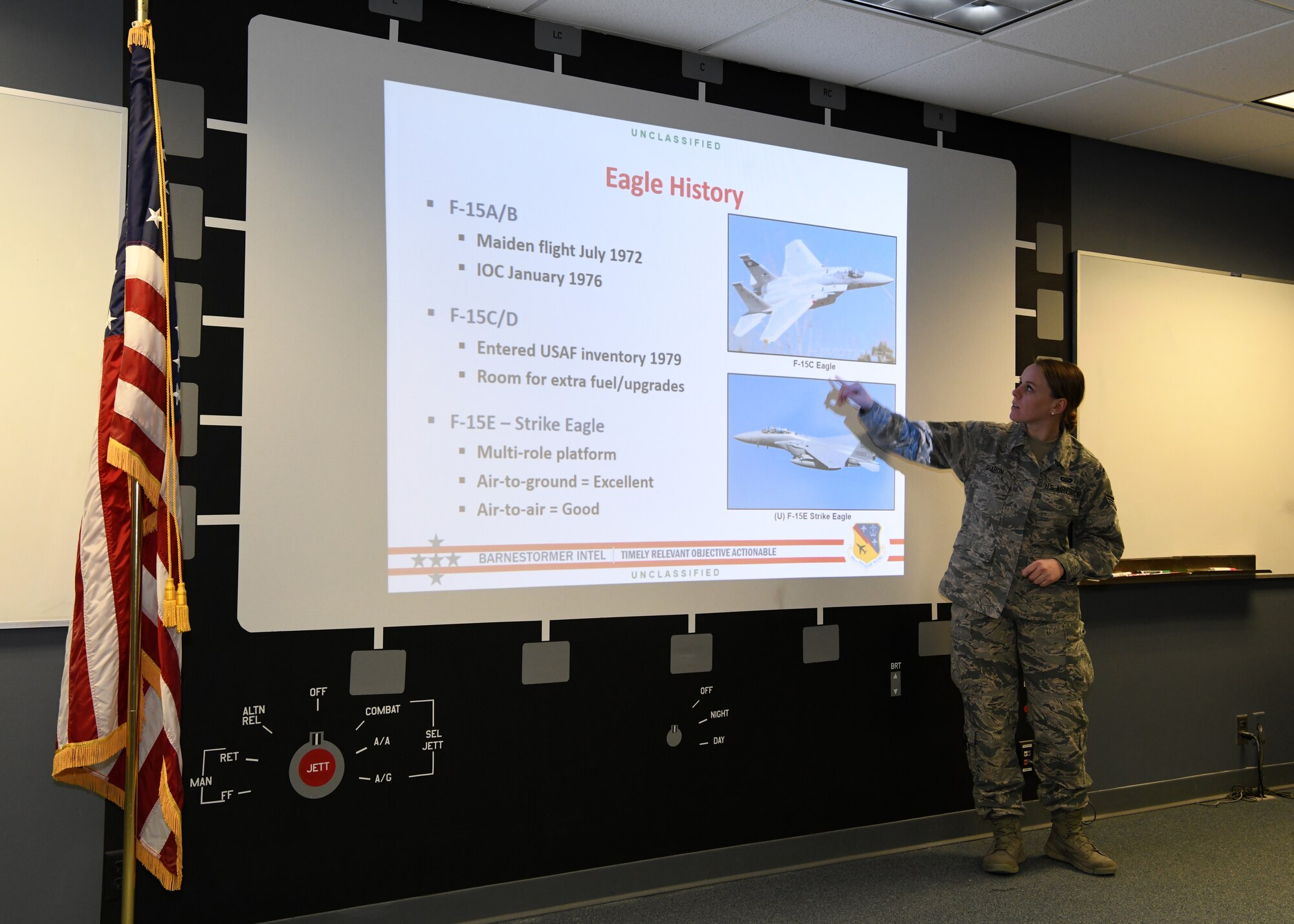 Senior Airman Julianne Sharon, 104 Operations Group Intelligence Analyst, has accomplished a lot since she enlisted in December 2016.  Sharon completed her technical training, graduated from Westfield State University with her Bachelors of Science in Criminal Justice with a minor in finance, and started working fulltime in the 104OG.  (U.S Air National Guard Photos by Master Sgt. Lindsey Sarah Watson-Kirwin)