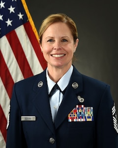 Chief Master Sgt. Jennifer Aurora, of Bloomington, Illinois.