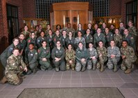 All-Female Alert Airmen from Minot Air Force Base pose for a photo at Minot Air Force Base, North Dakota, March 12, 2020. 91st Missile Wing women from Minot Air Force Base participated in the All-Female Missile Alert Day in support of National Women’s History Month.(U.S. Air Force photo by Airman Jan K. Valle)