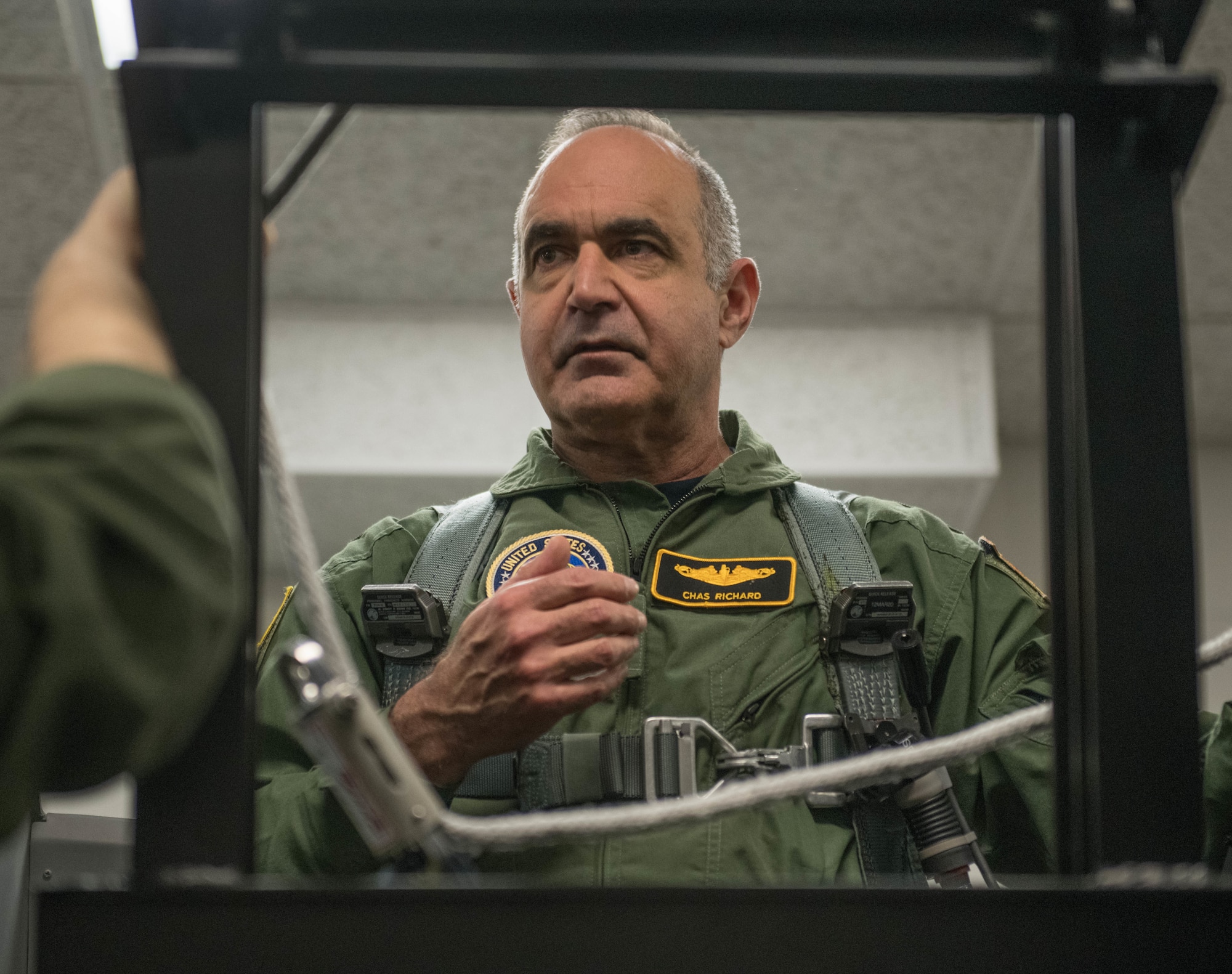 Richard and McMahon interacted with Airmen at Whiteman AFB and shared their perspectives on the strategic deterrence mission. (U.S. Air Force Photo by Airman 1st Class Thomas Johns)