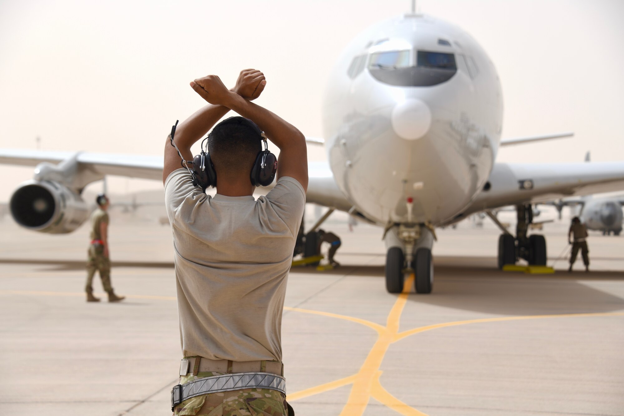 The JSTARs forward deployed to PSAB from Al Udeid Air Base, Qatar as part of an agile combat employment mission meant to test the squadron’s ability to conduct missions in the region from an austere location.