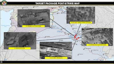 Taji Response, Defensive Strikes on Kata'ib Hizbollah. Target package post-strike map.