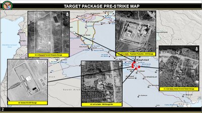 Taji Response, Defensive Strikes on Kata'ib Hizbollah. Target package pre-strike map.