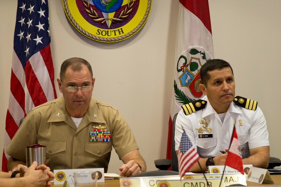 Marina de Guerra del Perú and MARFORSOUTH came together for the signing of a 5-year plan at U.S. Southern Command to create more opportunities for knowledge exchanges and joint training between the U.S. and Peru.