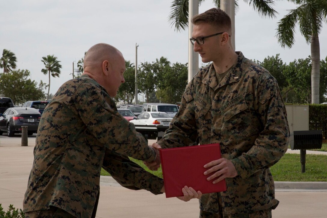 MARFORSOUTH congratulates the newly promoted 1st Lt Nathan Gleaton. Thank you for your hard work and dedication to the Corps.