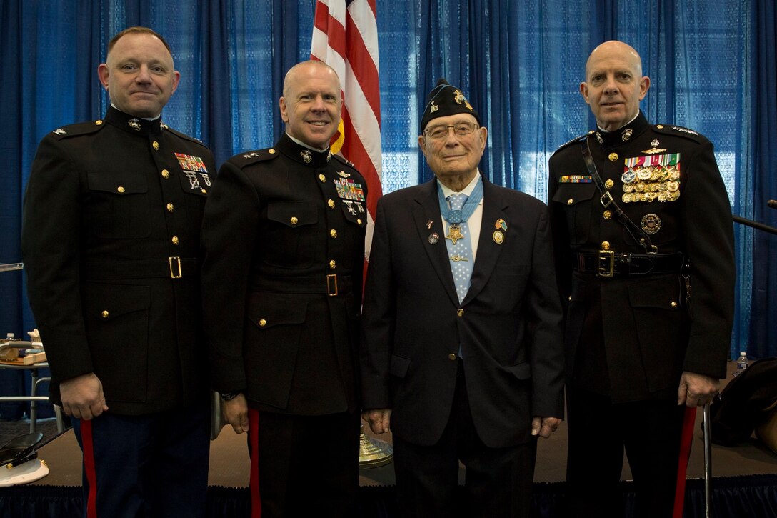 MARFORSOUTH commander MajGen Michael F. Fahey III attended the USNS Hershel "Woody" Williams (T-ESB-4) Expeditionary Sea Base commissioning ceremony in Norfolk, Virginia. MARFORSOUTH continues to assess different amphibious and non-traditional naval platforms to enable Marine deployments in the Western Hemisphere, increasing naval readiness and ability to integrate with our partners. The ESB, a mobile sea base, supports the deployment of forces and supplies from ship to shore.