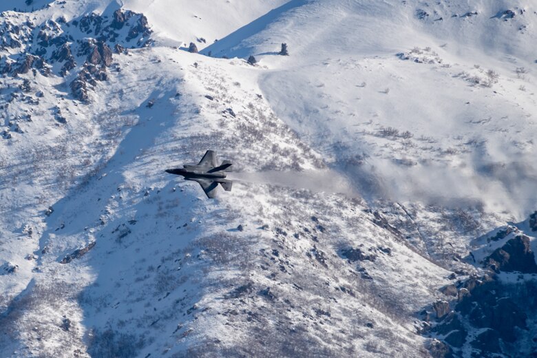 F-35A Lightning II Demonstration Team pilot flies during an air show