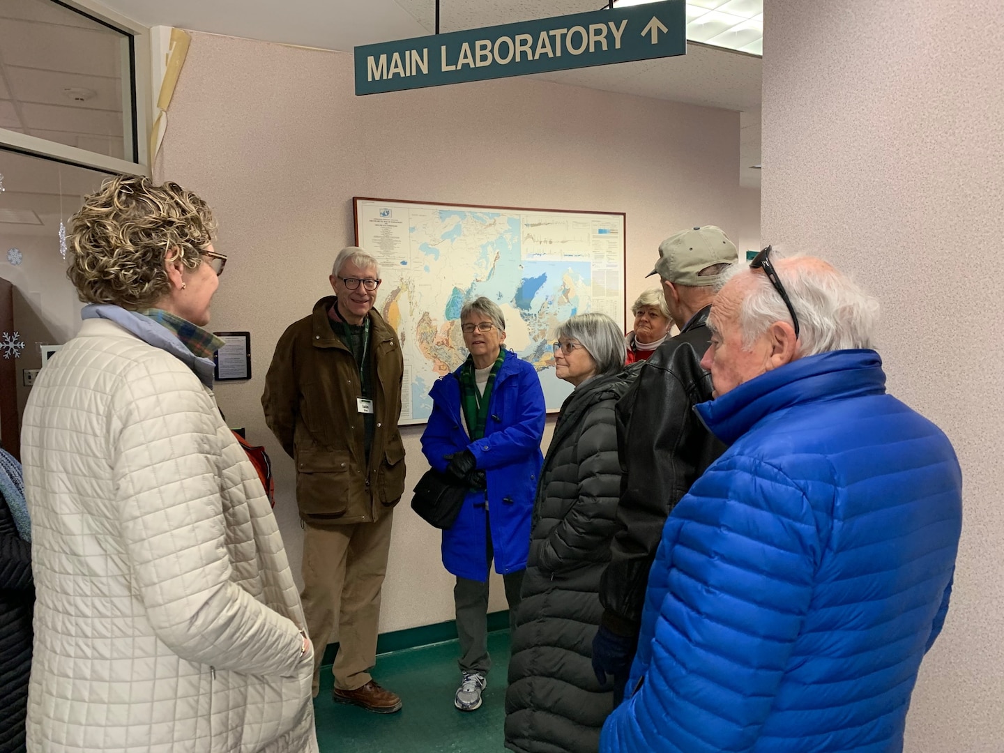 Students from the The Osher Lifelong Learning Institute and the U.S. Army Engineer Research and Development Center’s Cold Regions Research and Engineering Laboratory, tour CRREL’s main laboratory on the last day of the course, “Hot Times in the Cold Regions Lab,” February 24, 2020. The lab visit allowed the students to see the inner workings of the facility, the types of research and the different engineering capabilities that allow CRREL to stand at the forefront of cold regions research and engineering.