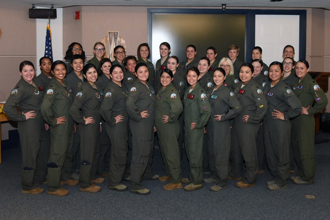 The all-female alert team stands ready to take up positions in the missile field for the fifth year in a row at F. E. Warren Air Force Base, Wyoming, March 12, 2020. These women pay tribute to the females who served before them, prepared to take on the alert alongside their sisters-in-arms. (U.S. Air Force photo by Senior Airman Nicole Reed)
