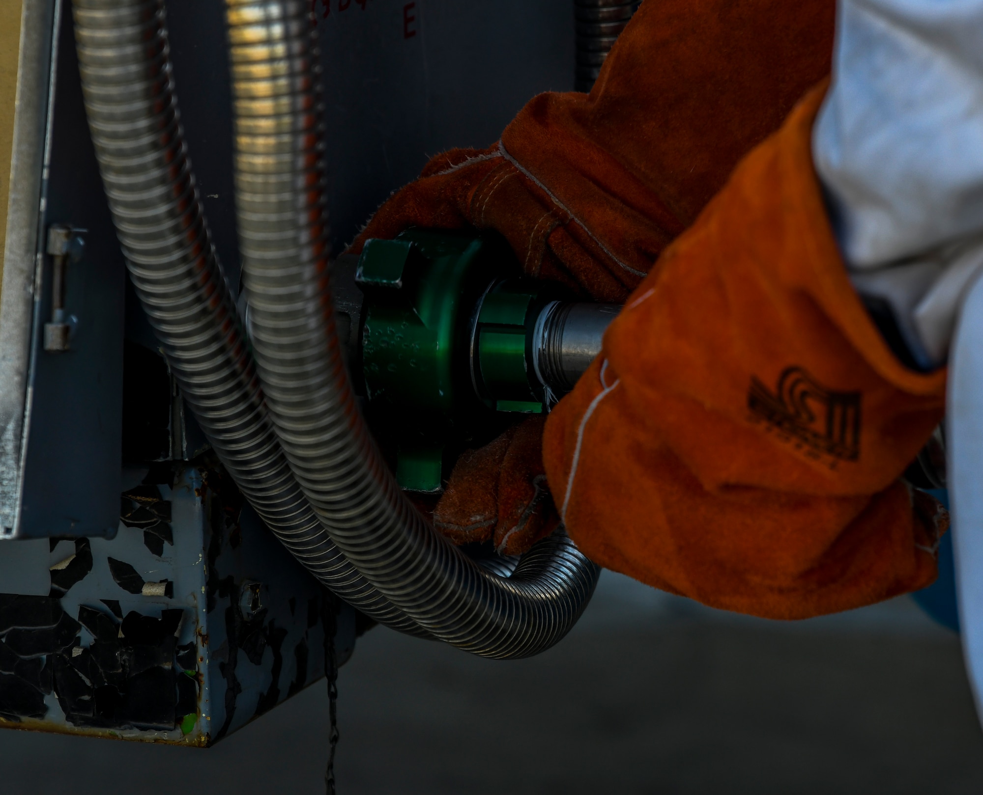 9th Logistic Readiness Squadron (LRS) fuels operators work with Liquid Oxygen