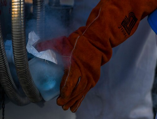 9th Logistic Readiness Squadron (LRS) fuels operators work with Liquid Oxygen