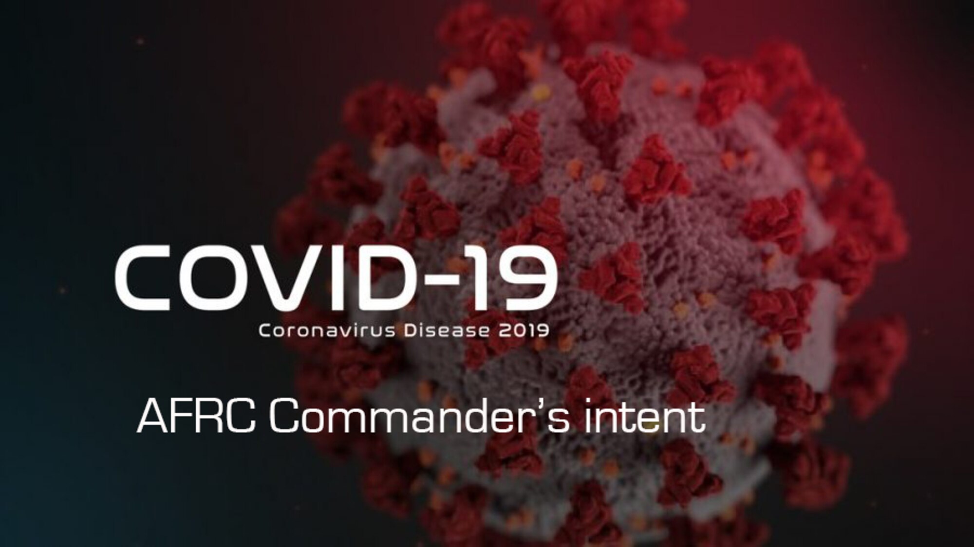 COVID-19 commander's intent graphic