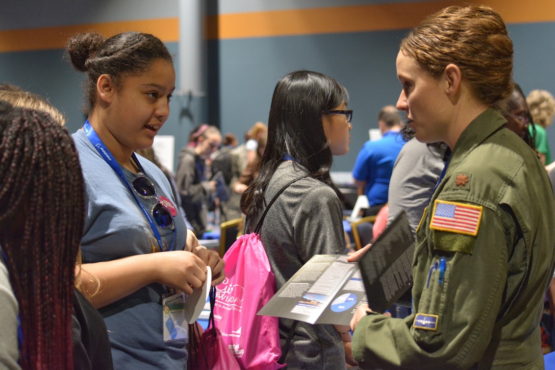 Air Force inspires attendees at Women in Aviation International’s 31st conference with multiple speakers and exhibits
