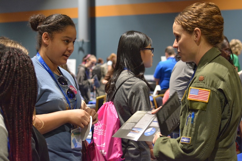 Air Force inspires attendees at Women in Aviation International's 31st conference with multiple speakers and exhibits