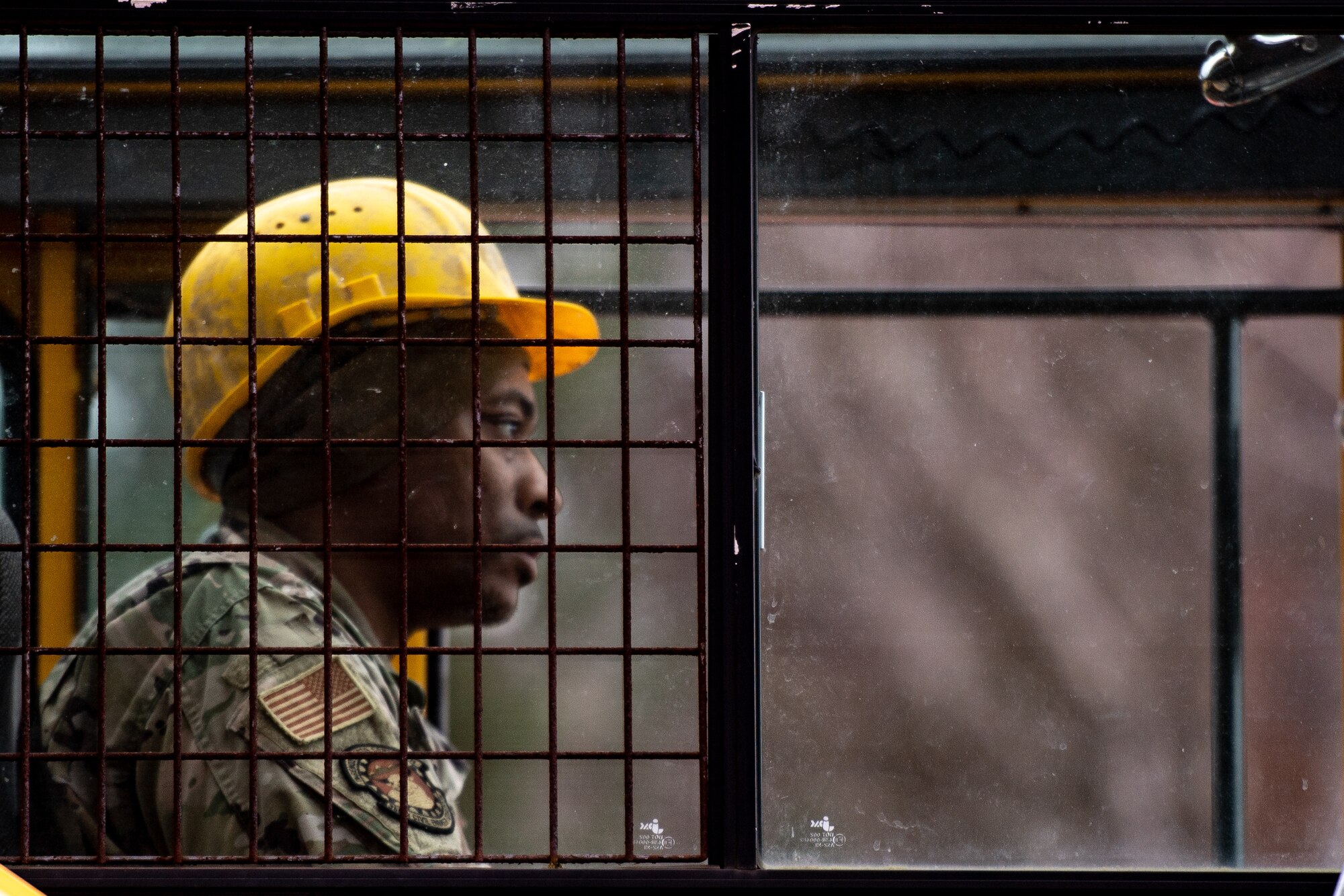 Photo of Airman operating a crane