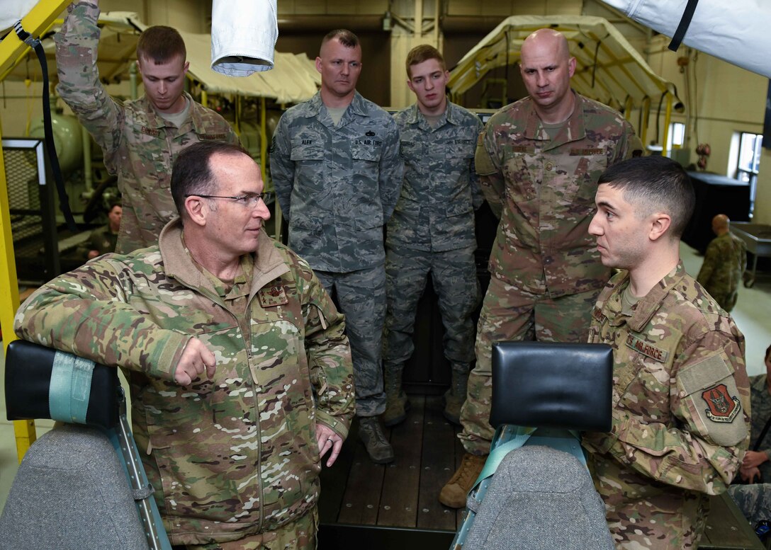 22nd Air Force Commander Maj. Gen. John P. Healy visited the 910th Airlift Wing March 6-8, 2020.