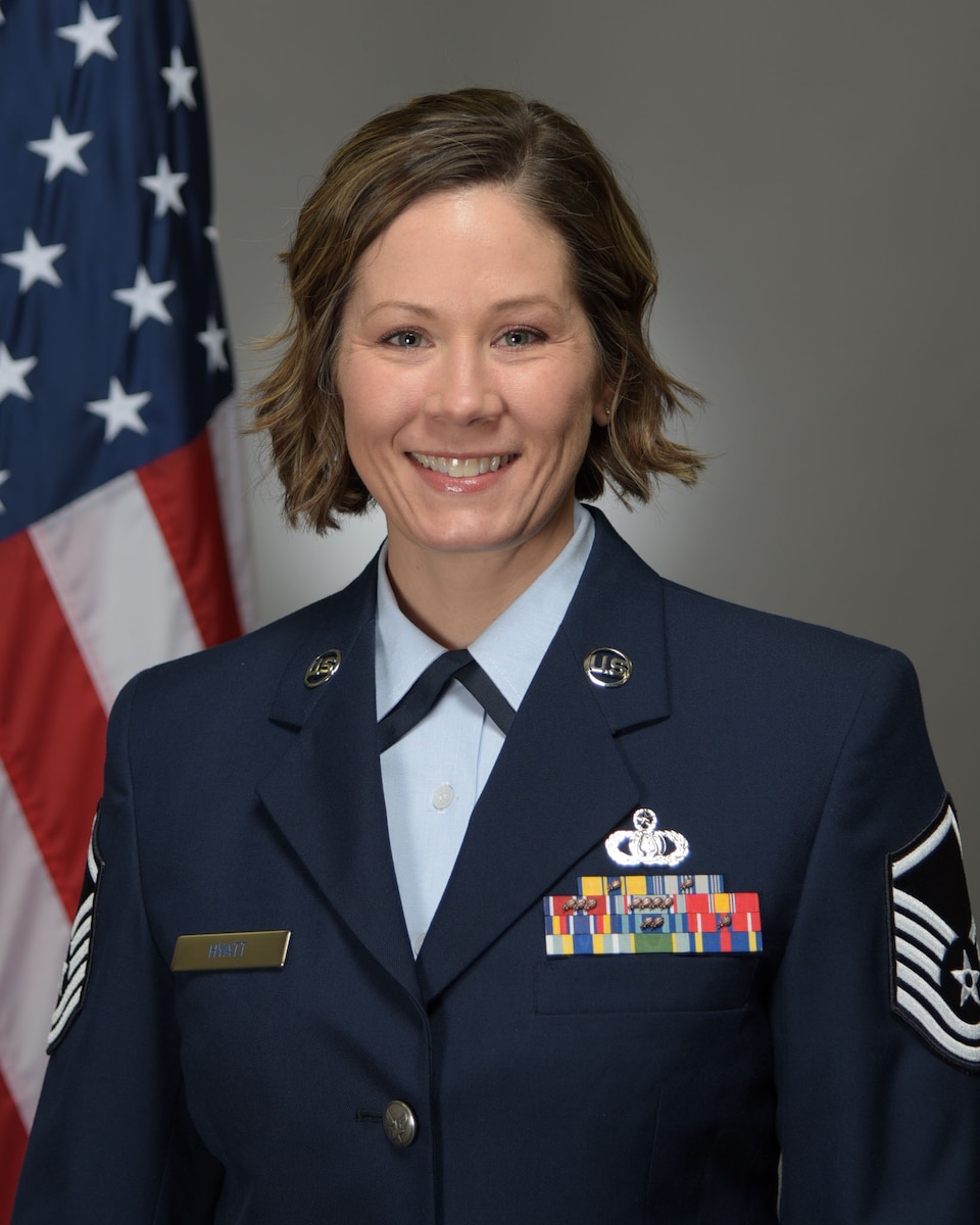 Official Photo of Master Sergeant Brenna Hyatt, trumpeter with the Air Force Band of Mid-America