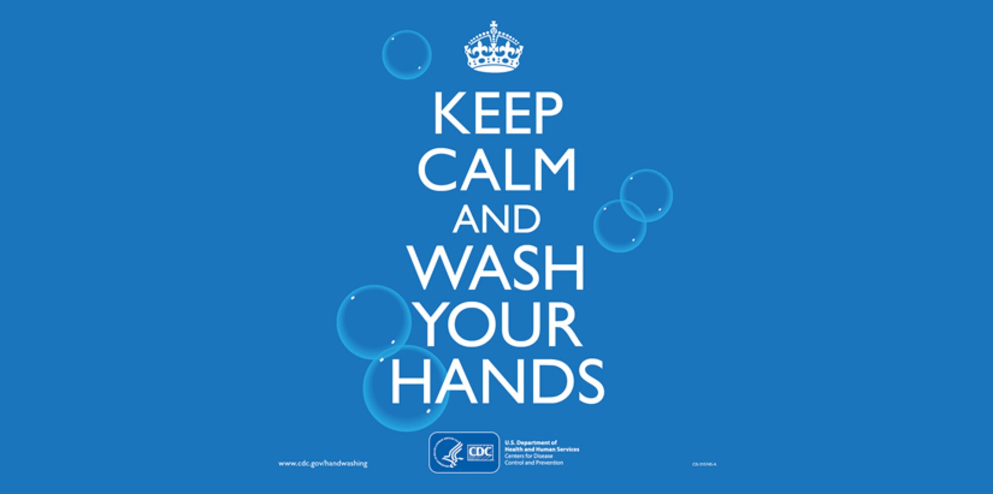 CDC Keep Calm and Wash Your Hands graphic.