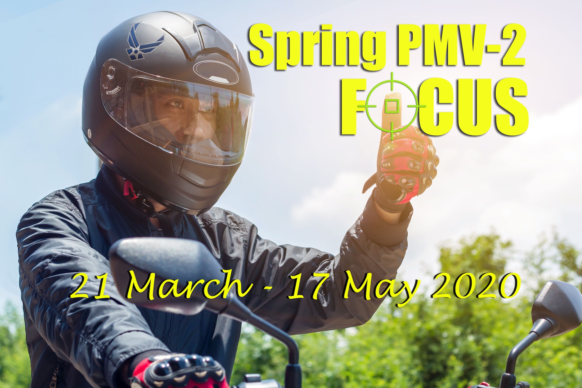 Man in a Motorcycle with helmet and gloves is an important protective clothing for motorcycling throttle control with sun light safety concept