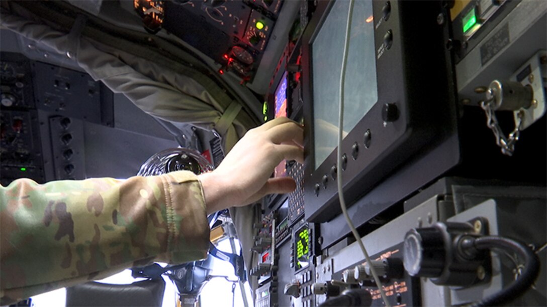 U.S. Air Force Airmen with the 55th Wing, Offutt Air Force Base, Nebraska, demonstrate the unique capabilities of the RC-135 known as Rivet Joint at JBSA Lackland, Texas, Feb. 21, 2020. The Rivet Joint is one of Sixteenth Air Force's aerial assets used for Intelligence, Surveillance and Reconnaissance missions worldwide.