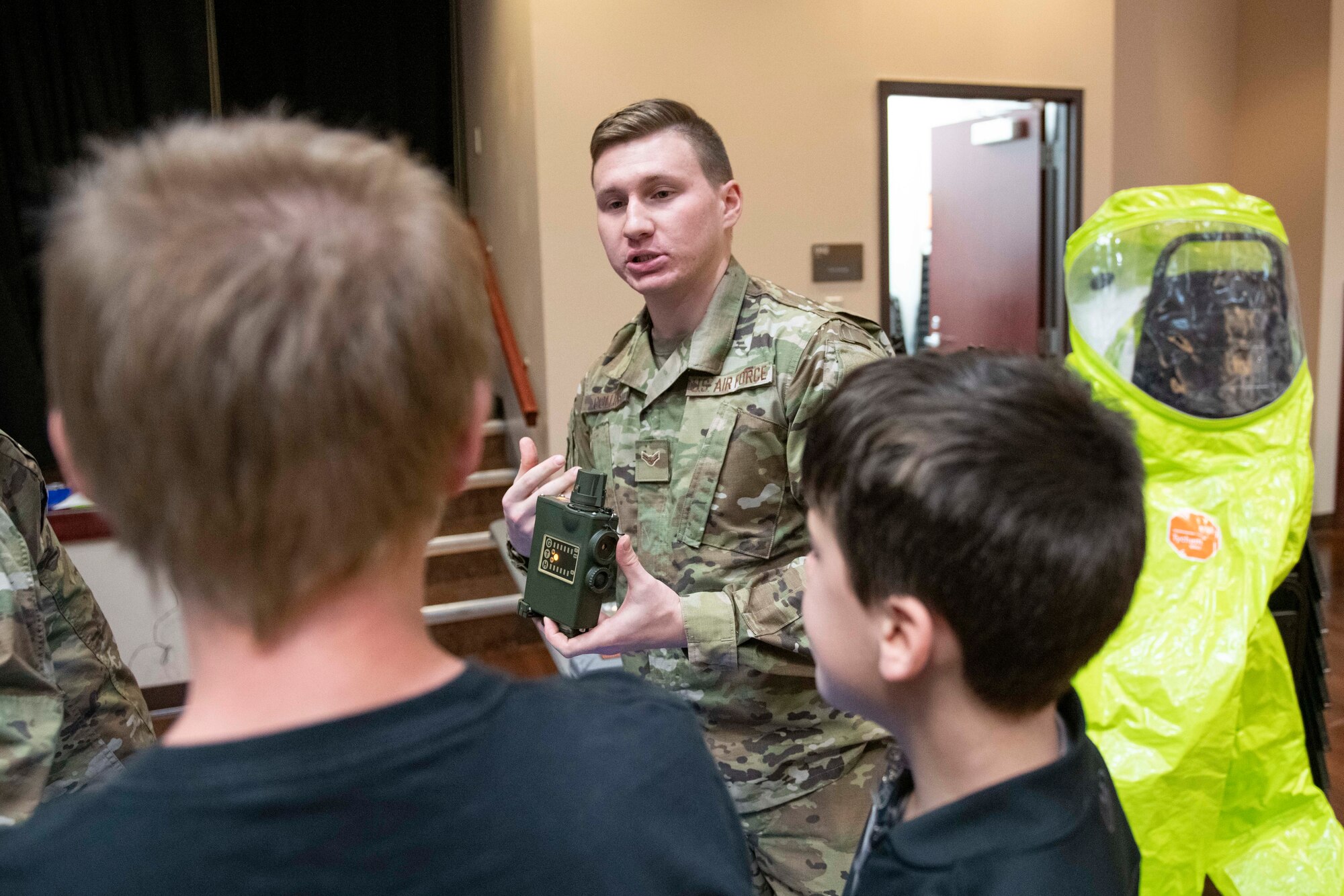 Students tour the 97th Air Mobility Wing.