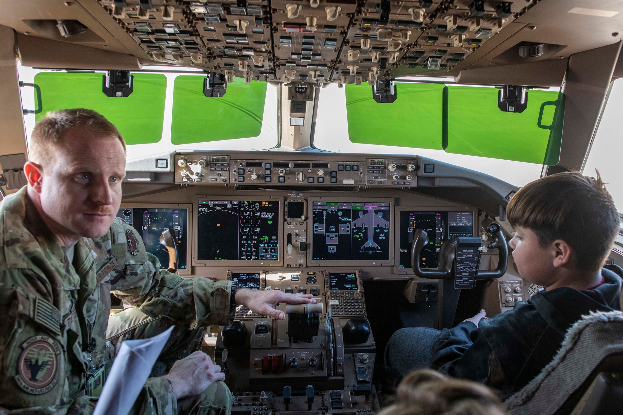 Students tour the 97th Air Mobility Wing.