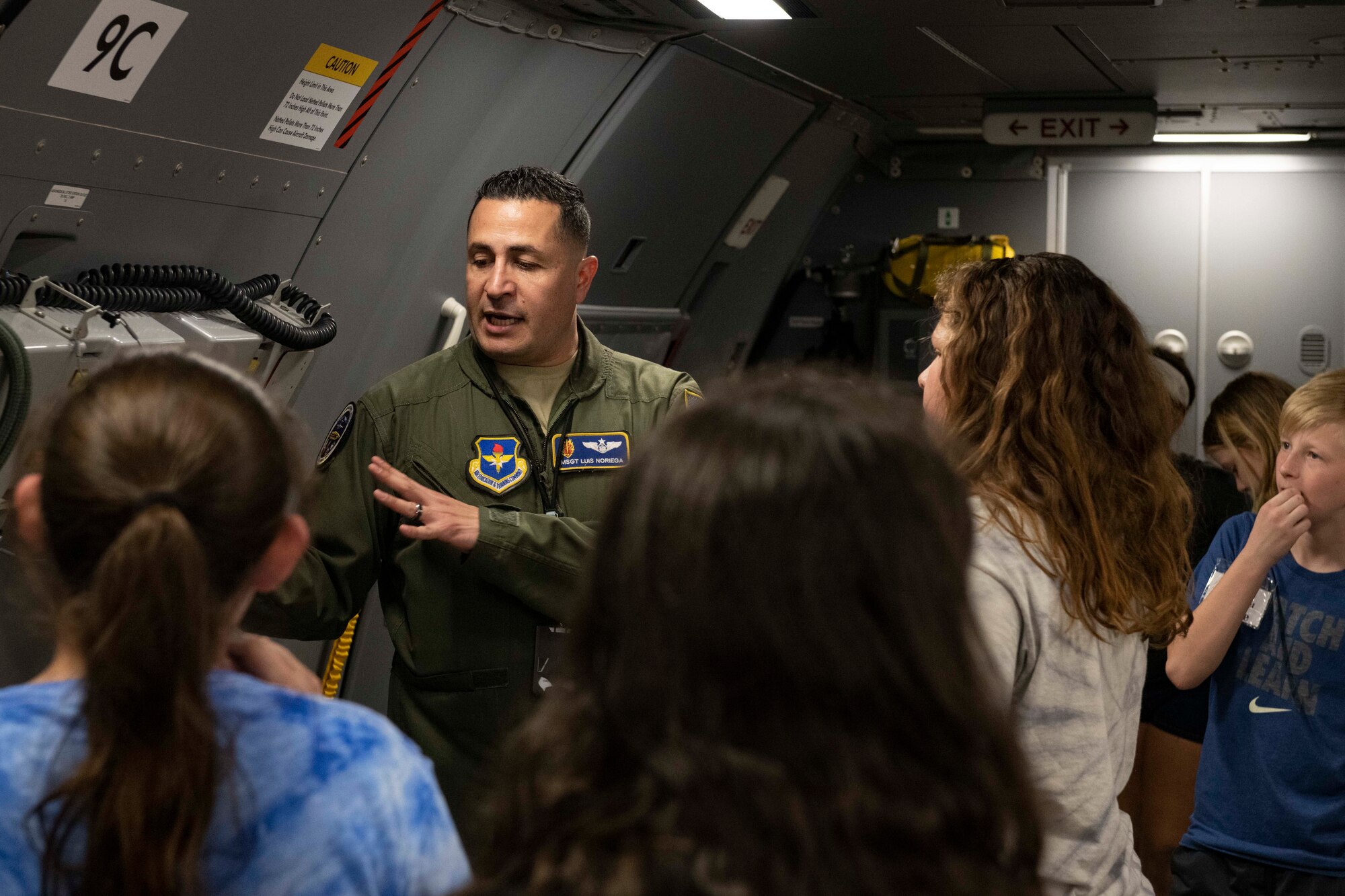 Students tour the 97th Air Mobility Wing.