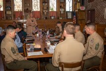 Marine Staff Sgt. Jonel Mendez was named Service Person of the Quarter by the Carteret County Chamber of Commerce Military Affairs Committee for his outstanding volunteer service to the community.