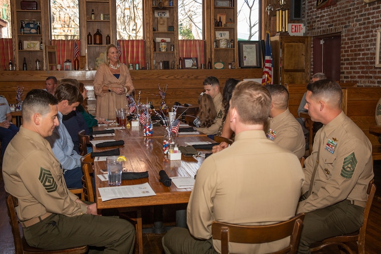 Marine Staff Sgt. Jonel Mendez was named Service Person of the Quarter by the Carteret County Chamber of Commerce Military Affairs Committee for his outstanding volunteer service to the community.