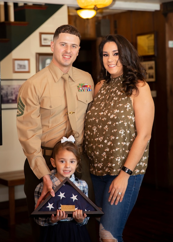 Marine Staff Sgt. Jonel Mendez was named Service Person of the Quarter by the Carteret County Chamber of Commerce Military Affairs Committee for his outstanding volunteer service to the community.