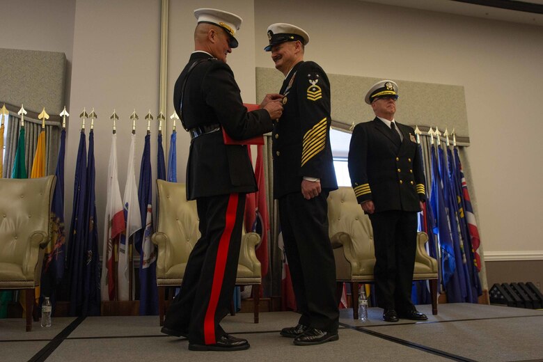 Navy Command Master Chief Christopher L. Hill retired after 32 years of faithful service to the United States Navy.