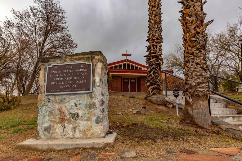 Artisans working at Production Plant Barstow, Marine Depot Maintenance Command recreated and mounted this new plaque for the Marine Corps Memorial Chapel aboard Marine Corps Logistics Base Barstow, Calif., March 1. The plaque honors “our beloved dead, fallen in combat.”
