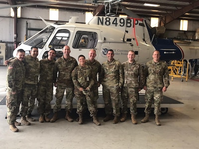 Members of the 141st Military Intelligence Battalion, mobilized to the Southwestern U.S. border October 1, 2018, as part of Operation Guardian Support, a larger National Guard mission in support of the Department of Homeland Security.