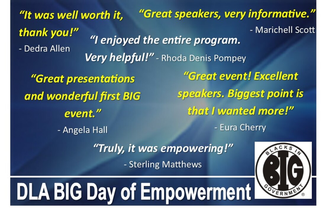 Defense Logistics Agency Blacks in Government Chapter’s Day of Empowerment Annual Training Symposium