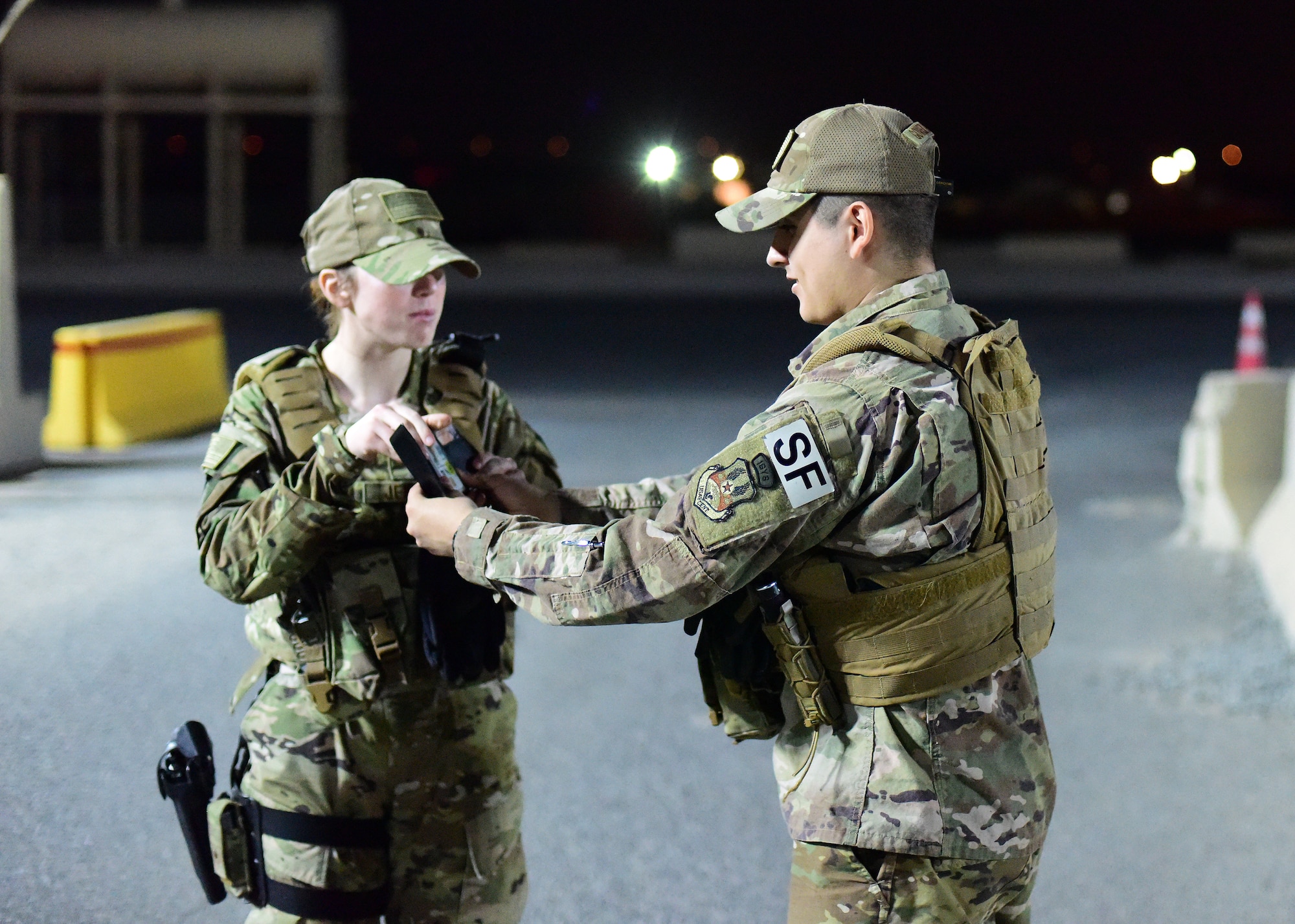 Airman demonstrates an identification check