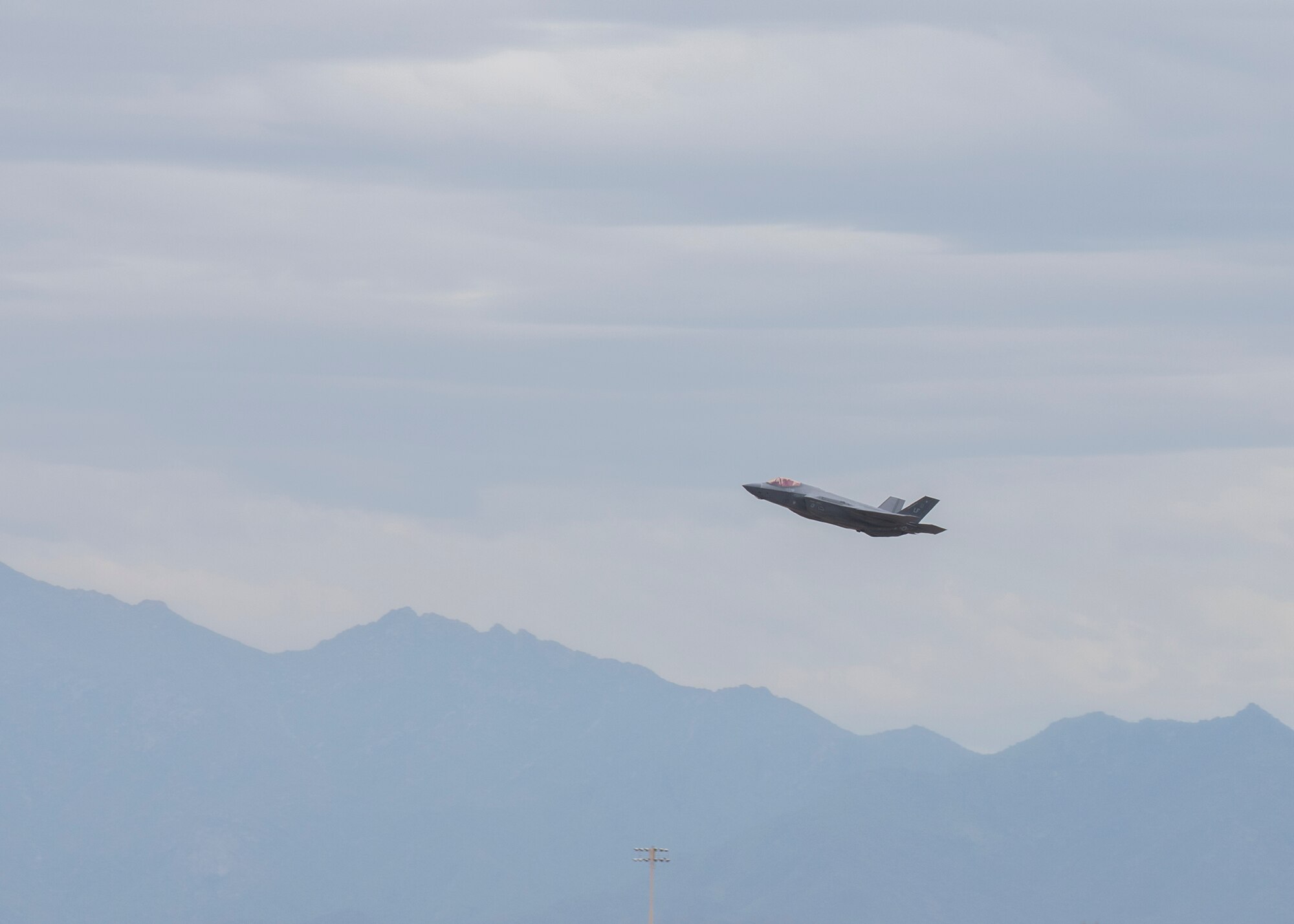 An F-35A Lightning II, assigned to the 62nd Fighter Squadron, takes off March 10, 2020 at Luke Air Force Base, Ariz.