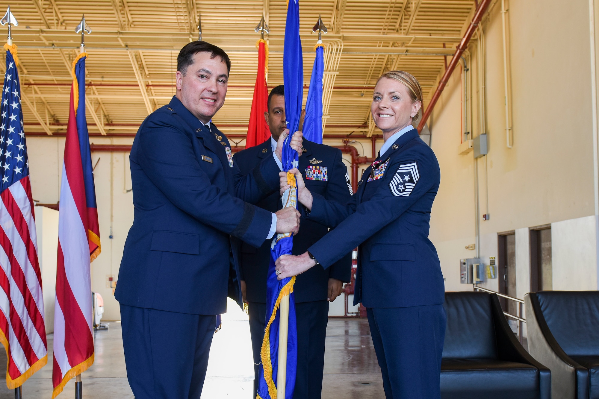 Command Chief Master Sgt. Rachel Landegent assumption of responsibility