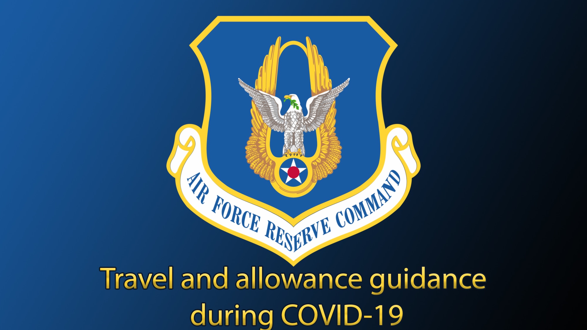Graphic with AFRC shield and text which reads Travel and allowance guidance during COVID-19