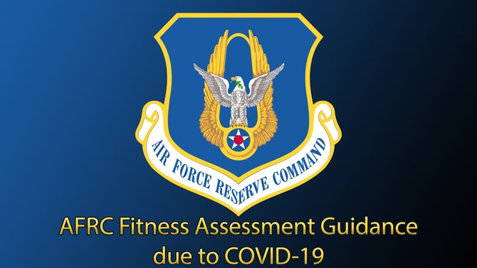 Graphic with AFRC shield and text which reads AFRC Fitness Assessment Guidance due to COVID-19